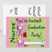 Uitnodigingen voor verpleegkundige graad (Voorkant / Achterkant)