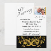 Uitnodigingen voor verrassingsfeest 50ste verjaard (Voorkant / Achterkant)