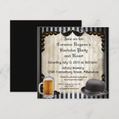 Uitnodigingen voor vrijgezellenfeest voor heren, v (Voorkant / Achterkant)