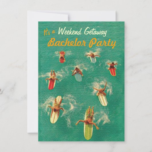 Uitnodigingen voor vrijgezellenweekend (Voorkant)