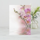 Uitnodigingen voor waterreflectieorchideeën (Staand voorkant)