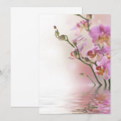Uitnodigingen voor waterreflectieorchideeën (Voorkant / Achterkant)