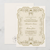  uitnodigingen voor weddenschappen {goud} (Voorkant / Achterkant)