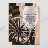 Uitnodigingen voor weddenschappen in het Rustische (Voorkant / Achterkant)