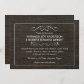 Uitnodigingen voor  weduwen van Rustic (Voorkant / Achterkant)