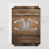 Uitnodigingen voor Westerne bruiloft in Rustic Cou (Achterkant)