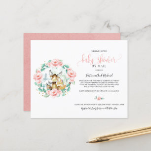 Uitnodigingen voor Woodland Greenery Baby Shower p