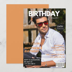 Uitnodigingen voor zijn 24e verjaardag Magazine Co