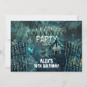 Uitnodigingen voor Zombie Begraafplaats Halloween (Voorkant)