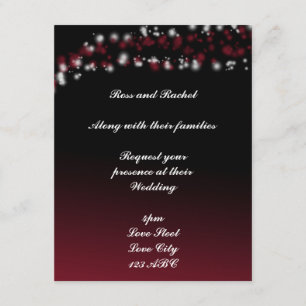 Uitnodigingen voor zwarte en rode ombre