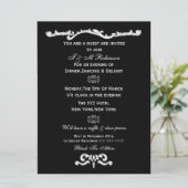 uitnodigingen voor zwarte witte bedrijfgebeurtenis (Staand voorkant)