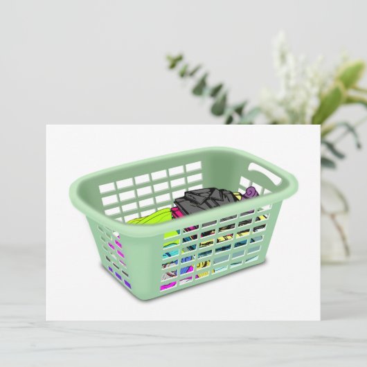 Uitnodigingen wasmand (Staand voorkant)