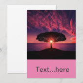 Uitnodigingkaart Trouwfeest Sjabloon Kaart (Voorkant / Achterkant)