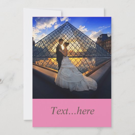 Uitnodigingkaart Trouwfeest Sjabloon Kaart (Voorkant)