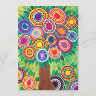 Uitnodigingsbalk Mitzvah Shower Tree of Life Kaart