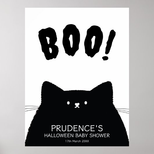 Uitnodigingsbord voor Little Boo Halloween-babyfee Poster (Voorkant)
