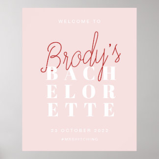 Uitnodigingsbord voor vrijgezellenfeest - Brody Poster