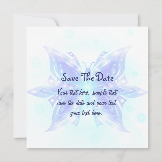 Uitnodigingsboter Abstract Save The Date (Achterkant)