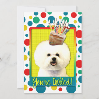Uitnodigingscupcake - Bichon Frise Kaart