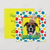 Uitnodigingscupcake - Boxer - Vindy Kaart (Voorkant / Achterkant)
