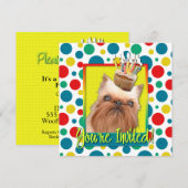 Uitnodigingscupcake - Brussel Griffon Kaart (Voorkant / Achterkant)