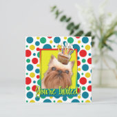 Uitnodigingscupcake - Brussel Griffon Kaart (Staand voorkant)