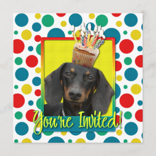 Uitnodigingscupcake - Dachshund - Winston Kaart
