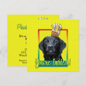 Uitnodigingscupcake - Labrador - Black - Gage Kaart (Voorkant / Achterkant)