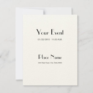 Uitnodigingsfeelpapier/crèmekleur 4,25 x 5,5 kaart