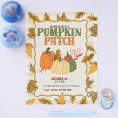 Uitnodigingsflyer voor pompoenpatches flyer (Enkel)