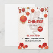 Uitnodigingsfolder Chinees Nieuwjaar Kaart (Voorkant / Achterkant)