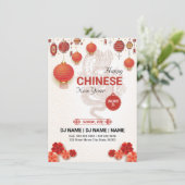 Uitnodigingsfolder Chinees Nieuwjaar Kaart (Staand voorkant)