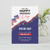 Uitnodigingsfolder onafhankelijk feest in de VS Kaart (Staand voorkant)