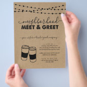 Uitnodigingsfolder voor buurtborrel flyer (Hand)