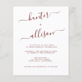 Uitnodigingsfolder voor een goedkoop huwelijk flyer