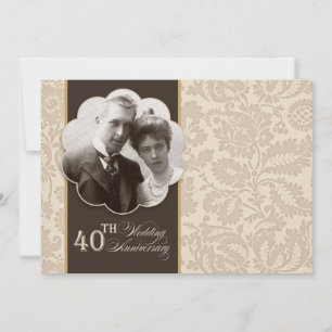 Uitnodigingsfoto's voor 40-jarig huwelijksjubileum kaart