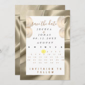 uitnodigingsgoud save the date (Voorkant / Achterkant)