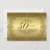 Uitnodigingskaart 50-jarig huwelijksjubileum kaart (Voorkant)