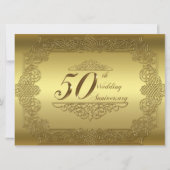 Uitnodigingskaart 50-jarig huwelijksjubileum kaart (Voorkant)