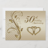 Uitnodigingskaart 50ste huwelijksverjaardag kaart (Voorkant)