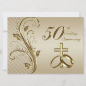 Uitnodigingskaart 50ste huwelijksverjaardag kaart (Voorkant)