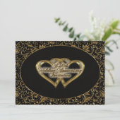 Uitnodigingskaart 50ste trouwdag kaart (Staand voorkant)