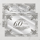 Uitnodigingskaart 60-jarig huwelijksjubileum kaart (Voorkant / Achterkant)