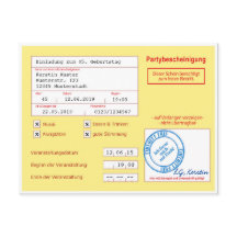 Uitnodigingskaart als doktersverklaring/ziektebrie