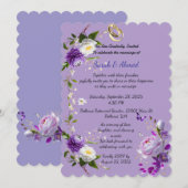 Uitnodigingskaart details bruiloft kaart (Voorkant / Achterkant)