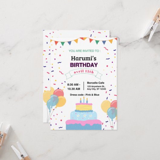 "Uitnodigingskaart"   Kaart (Voorkant / Achterkant in situ)