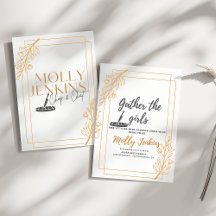 Uitnodigingskaart kookthema vrijgezellenfeest