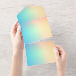 Uitnodigingskaart met effen kleur all in one uitnodiging