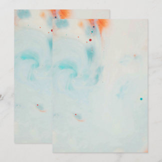 Uitnodigingskaart met effen kleur en vlak ontwerp kaart