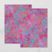 Uitnodigingskaart met lege neonverfspatten kaart (Voorkant / Achterkant)